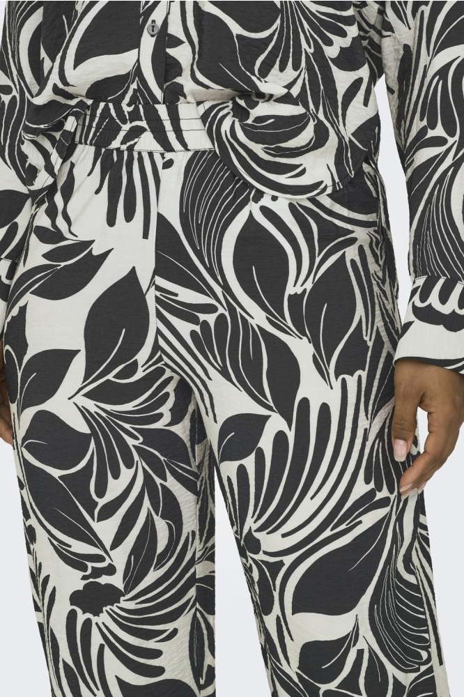 JDYNOA MW PANTS WVN 15328104 WHITECAP GRAY/BLACK GRAPHIC